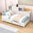3 Drawers Wooden Daybed with Pushable Shelf, USB & Socket Charging Station-402812623-406196094