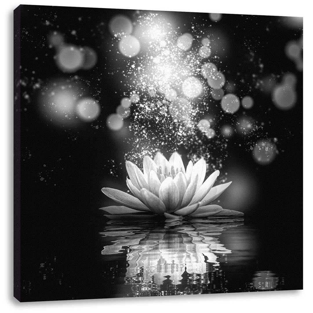 Leinwandbild Magic Lotus Flower with Glitter Dust