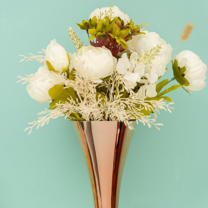 Glass Floor Vase, Rose Gold