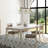 Expandable Leg Tablewith Metal Inlay - Vanilla