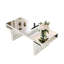 47 Inches Luxury Rectangular Mirror Coffee Table With Fluted Tempered Glass, Modern Sofa Side Table, Easy 2-Step Assembly, Light Luxury Style, Reinforced Packaging