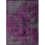 Rapture Gray/Purple Abstract Luxury Area Rug