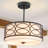 3-Light Black Drum Chandelier Dining Room Chandelier For Dining Room Drum Light Fixtures