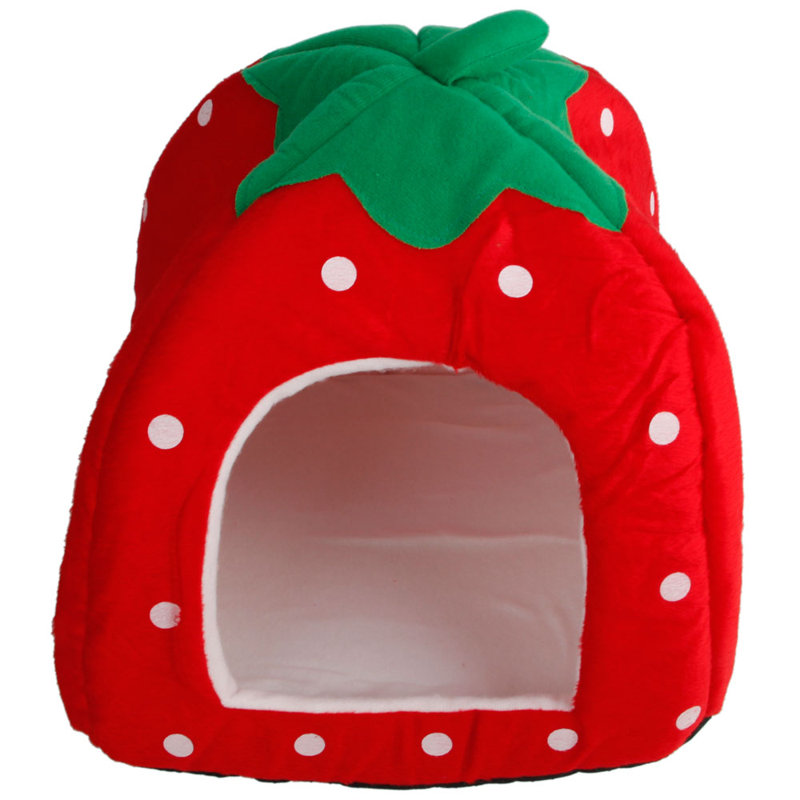 Dôme d’animal doux en coton Ricard, Rouge, l 11,8 po x P 12,2 po x H 13,8 po