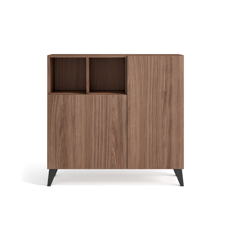 Moss 12 Pair Shoe Storage Cabinet, Walnut