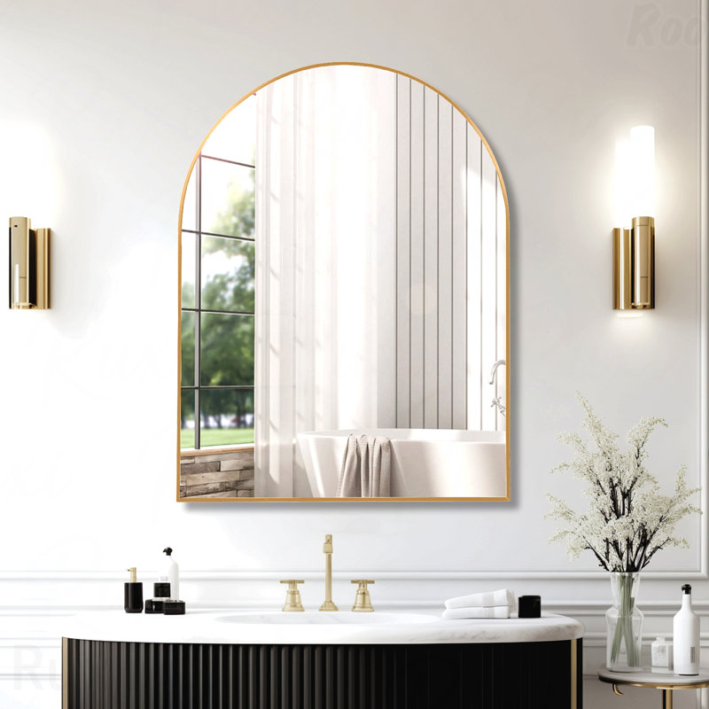 Miroir de salle de bain, Doré, 40" x 30"