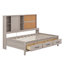 Lit de jour simple avec tablettes de rangement, planche de liège, ports USB et tiroirs-1688075143