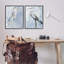 «Heron Birds Stand Blue Sky Watercolor» par Stellar Design Studio, ensemble de 2 peintures-104440182-104440183