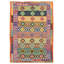 Tapis décoratif en laine noué à la main de conception unique 5 pi 7 po x 7 pi 10 po new age anatolian