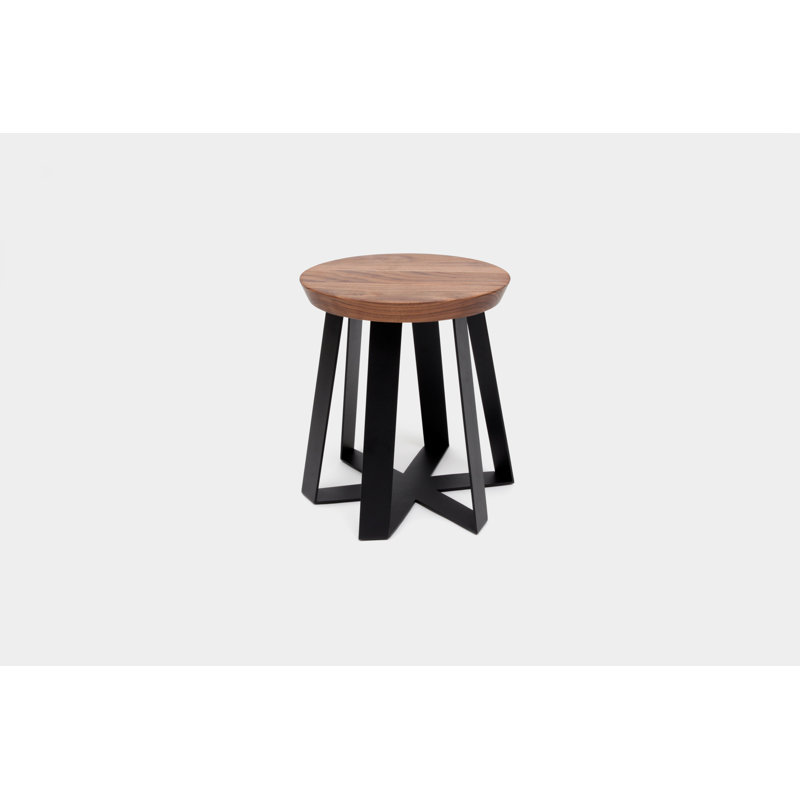 ARS Accent Stool, Black, Walnut