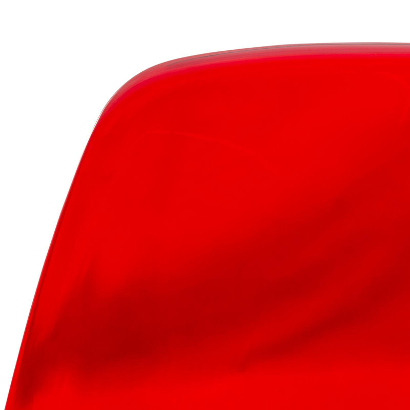Chaise d'appoint moulée - ensemble de 2, Rouge