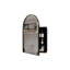 Pharmacie d'angle en métal 18 po x 24 po avec miroir arqué, tablettes en verre réglables, rangement pour salle de bain compact pour petits espaces, noir mat-132606476