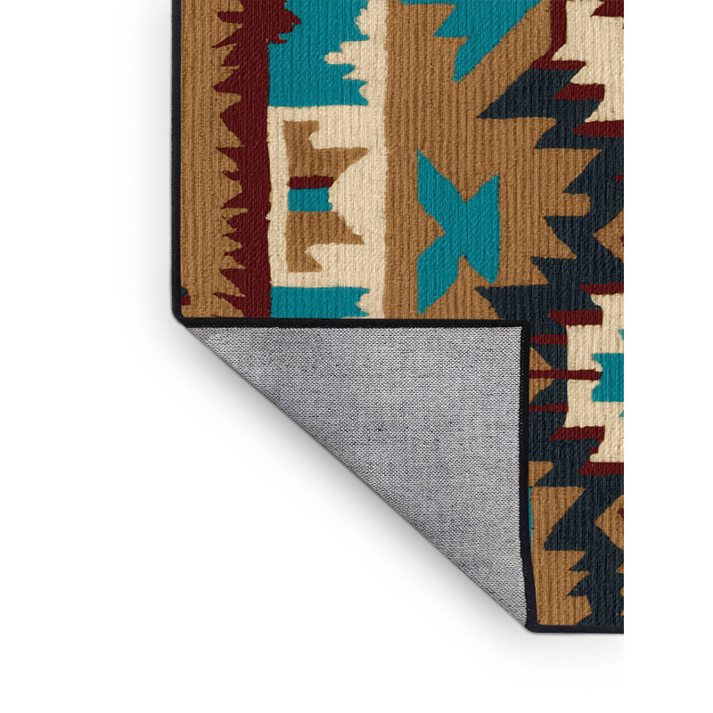  Tapis lavable d'inspiration amérindienne du sud-ouest, Rectangulaire 2 pi x 3 pi