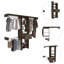 Système de placard Calveston 1 tiroir 4 tablettes noyer foncé-1231358466