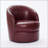 Top-Grain Leather Swivel Accent Chair With 360° Smooth Spin, Mid-Century Modern Design For Living Room And Office-1316484576