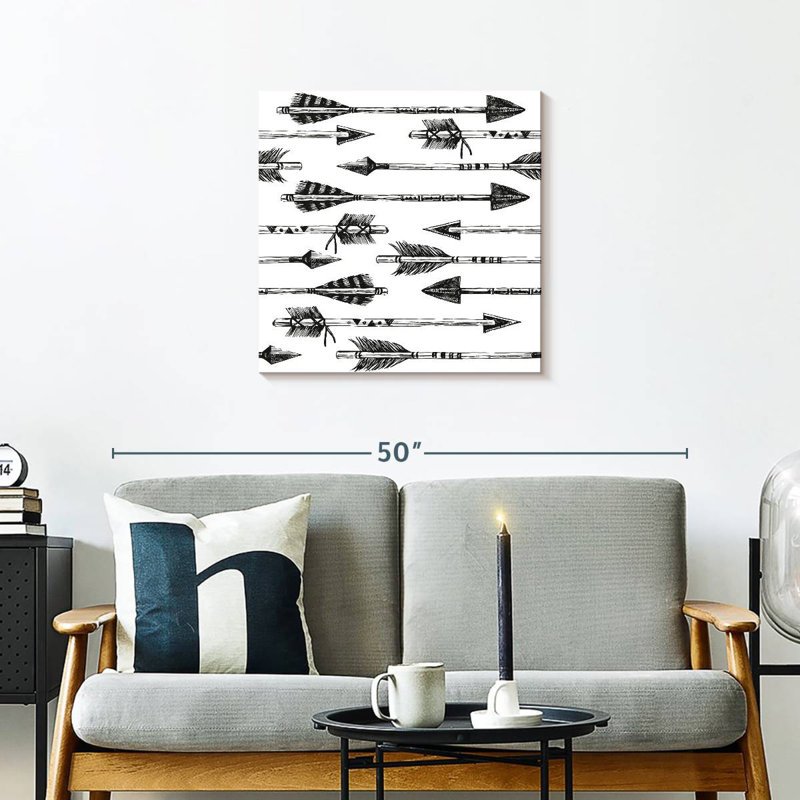 Sireci Tribal Arrows Pattern, 24" H x 24" W