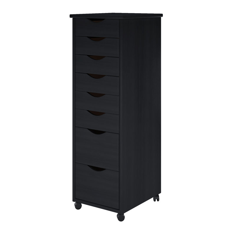 Pringle 8 Drawer Storage Drawer, Black