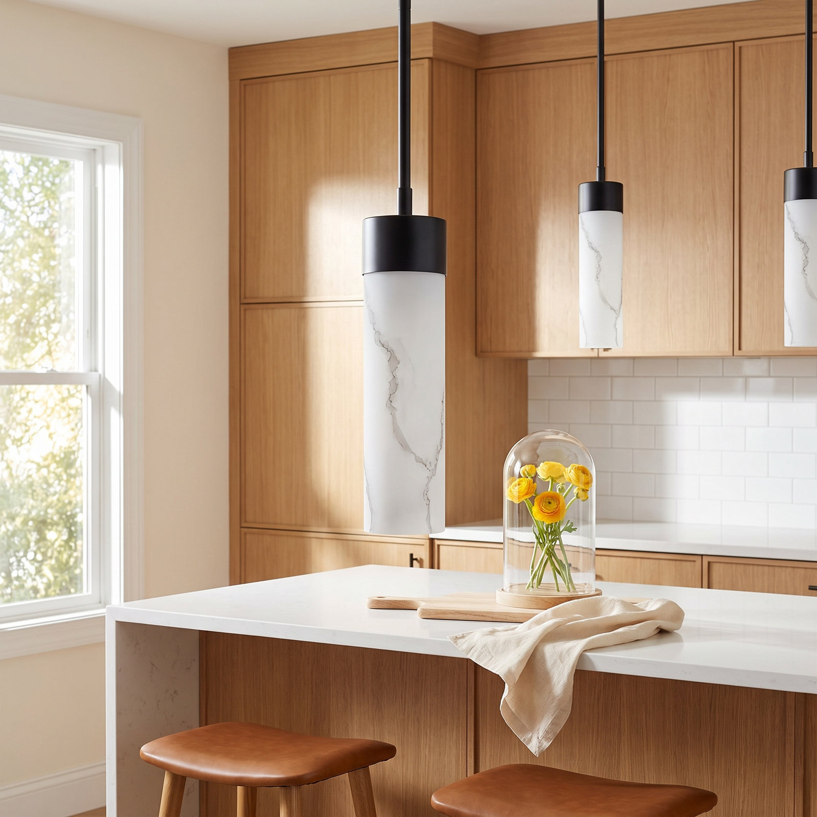 Jaqueze Single Light Glass Dimmable Pendant