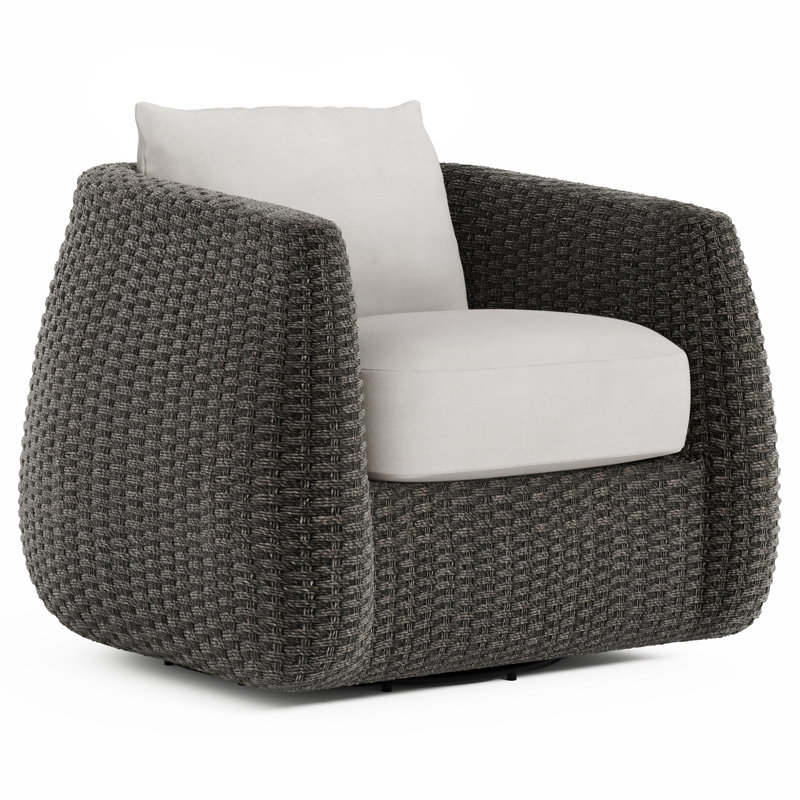 Bernhardt Sarene Outdoor Swivel Chair, Light Gray