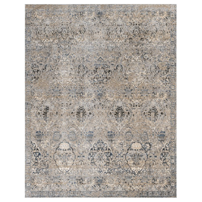 Leta Mocha Medallion Power-Loomed Area Rug