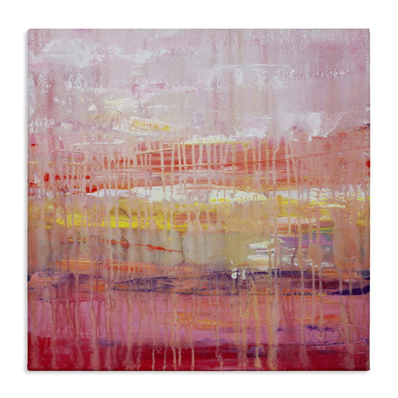 «Dripping Paint on Pink», art mural par Hilary Winfield, H 24 po x l 24 po