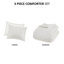 Édredon très grand - 100% coton, 3 décorations en chenille, surdimensionné et élégant, comprend 2 taies décoratives, taille en coton avec broderie, rembourrage, chaud,-124869695-124869693
