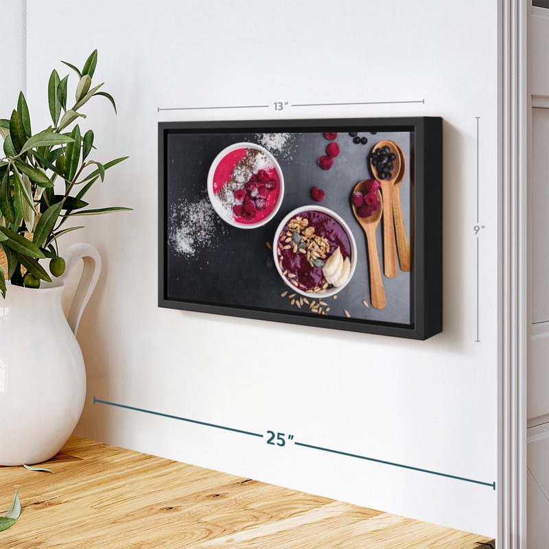 «Blueberries Smoothie Canvas Print», H 9 po x l 13 po