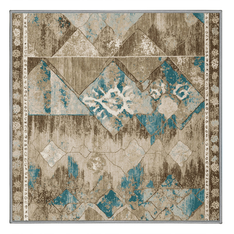 Classic Ornament Rug, Square 4'