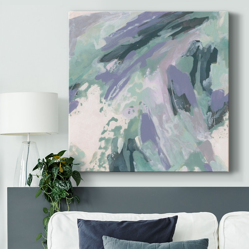 Marbled Periwinkle II-Gallery Wrapped Canvas, 16" H x 16" W x 1.5" D