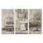 «French Bathroom Vintage II», ensemble d'art mural sur toile encadré traditionnel