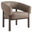 Chaise d'appoint moderne en similicuir et métal