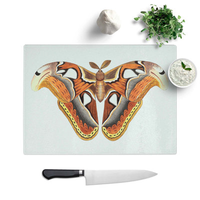 Tempered Glass Atlas Moth Chopping Board