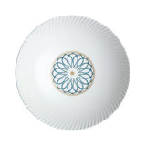 Porcelain Modern Deco Set of 4 Pasta Bowls