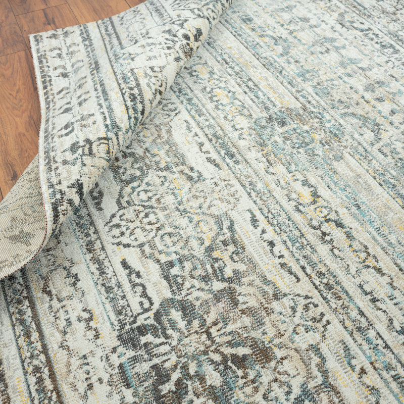 Floral Indoor / Outdoor Rug, Rectangle 7'9" x 9'9"