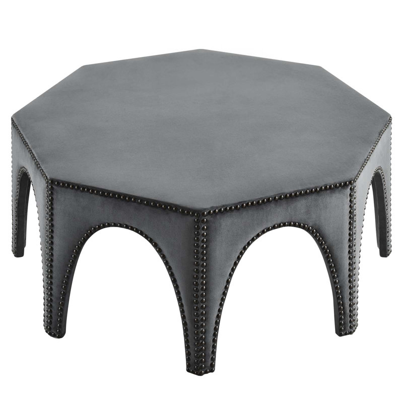Repose-pieds en velours Victory Performance par Modway, Velours gris