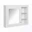 Armoire de rangement murale avec miroir et tablette réglable