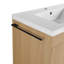 Meuble-lavabo autoportant de 60 po avec double lavabo en résine, porte à fermeture en douceur 4 et support de rangement à 3 ouvertures
