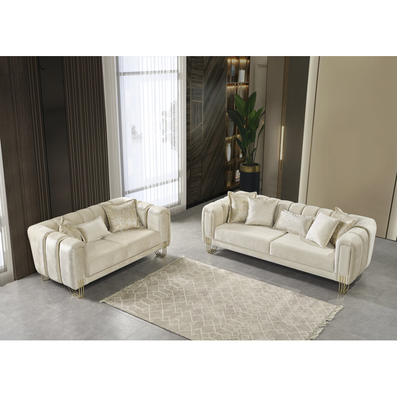 Red Barrel Studio® 2 Piece Velvet Living Room Set | Wayfair