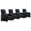 Cinéma maison noir à 4 places rembourré avec 3 consoles de coin