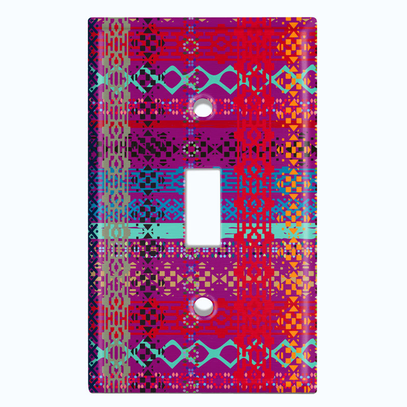 Patterned 1 - Gang Toggle Light Switch Standard Wall Plate