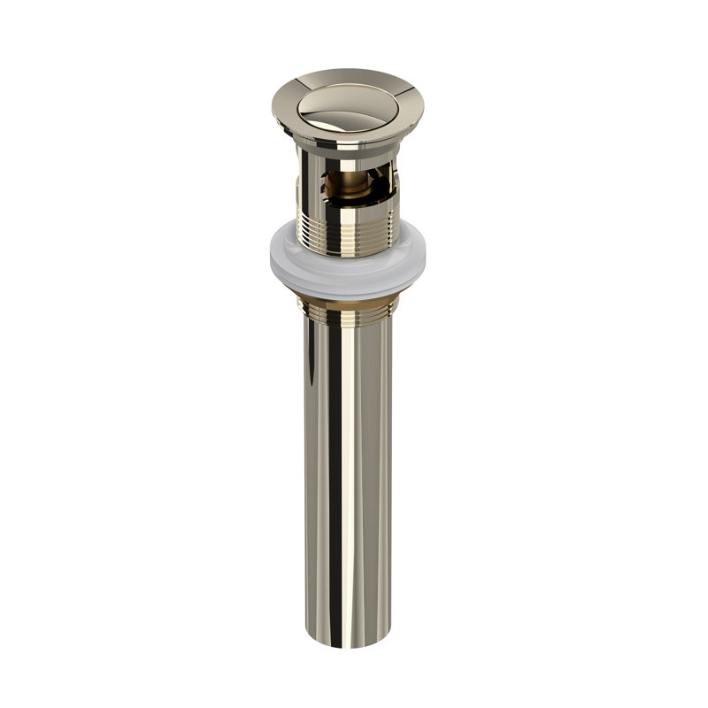 Rohl Lavatory Push Drain With Overflow, Polished Nickel