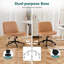 Chaise de bureau Aguilera avec assise large de 66 cm (26 pouces), piètement croisé, sans accoudoirs et à roulettes-2085797677-2096535494