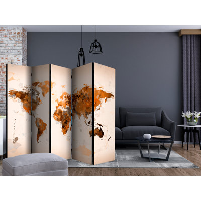 225cm W x 172cm H 5 - Panel Acoustic Room Divider Folding Room Divider
