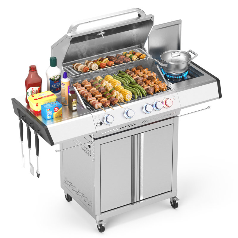 Barbecue au gaz propane liquide autoportant à un brûleur HAVATO