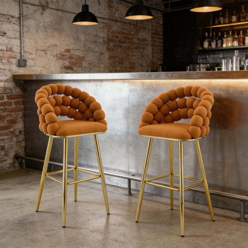 Tabourets de bar 2 pièces 2 pièces, Orange