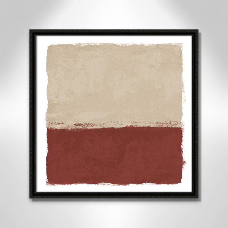 Embers Edge II - Reproduction carrée de Vesrion par Natalie Carpentieri, Flottant espresso, H 17,5 po x l 17,5 po