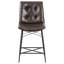 Tabouret de comptoir rembourré 24,75 po avec structure en métal Aiken-100413510