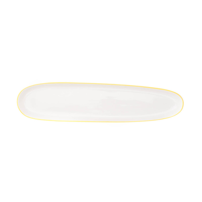 Abbesses Side Plate, White/Yellow