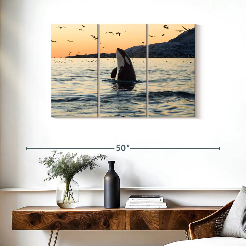 Spyhopping Orca Whale, 24" H x 38" W