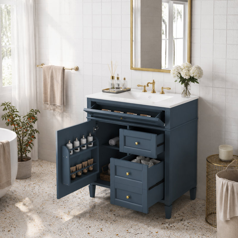 Meuble-lavabo autoportant Shaker